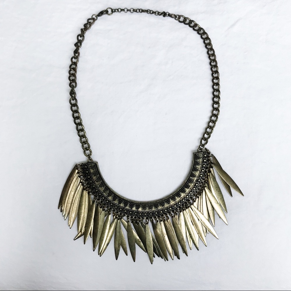 Brass statement necklace